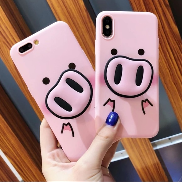 NEW iPhone X Pink pig pop socket - Picture 2 of 5